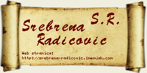 Srebrena Radicović vizit kartica